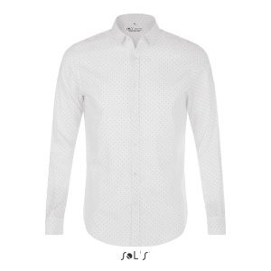 Ανδρικό μακρυμάνικο πουά πουκάμισο Becker Men - 01648 SOL'S