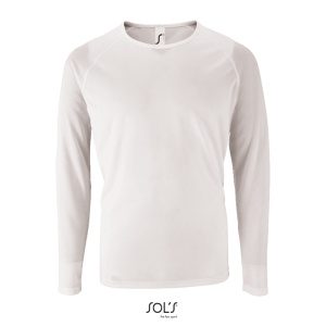 Ανδρικό μακρυμάνικο αθλητικό Τ-shirt Sporty LSL Men Λευκό 3XL - 02071 SOL'S