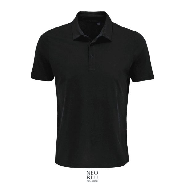 Ανδρικό πόλο σε ύφασμα ζέρσει Octave Men 3-4XL - 03572 NEOBLU